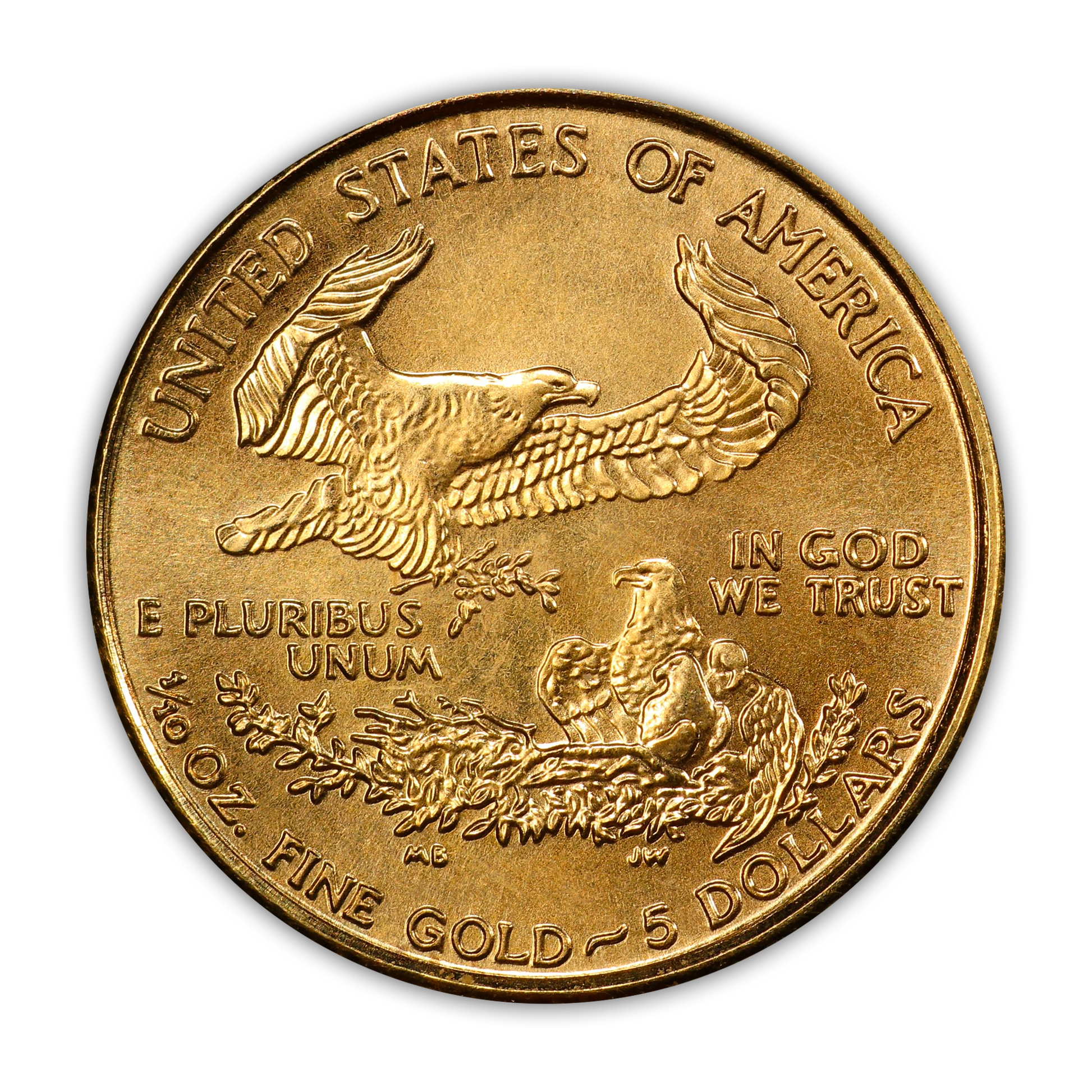 1999 $5 Gold Eagle - 1/10th oz - Business Strike - Uncirculated - CoinsTV