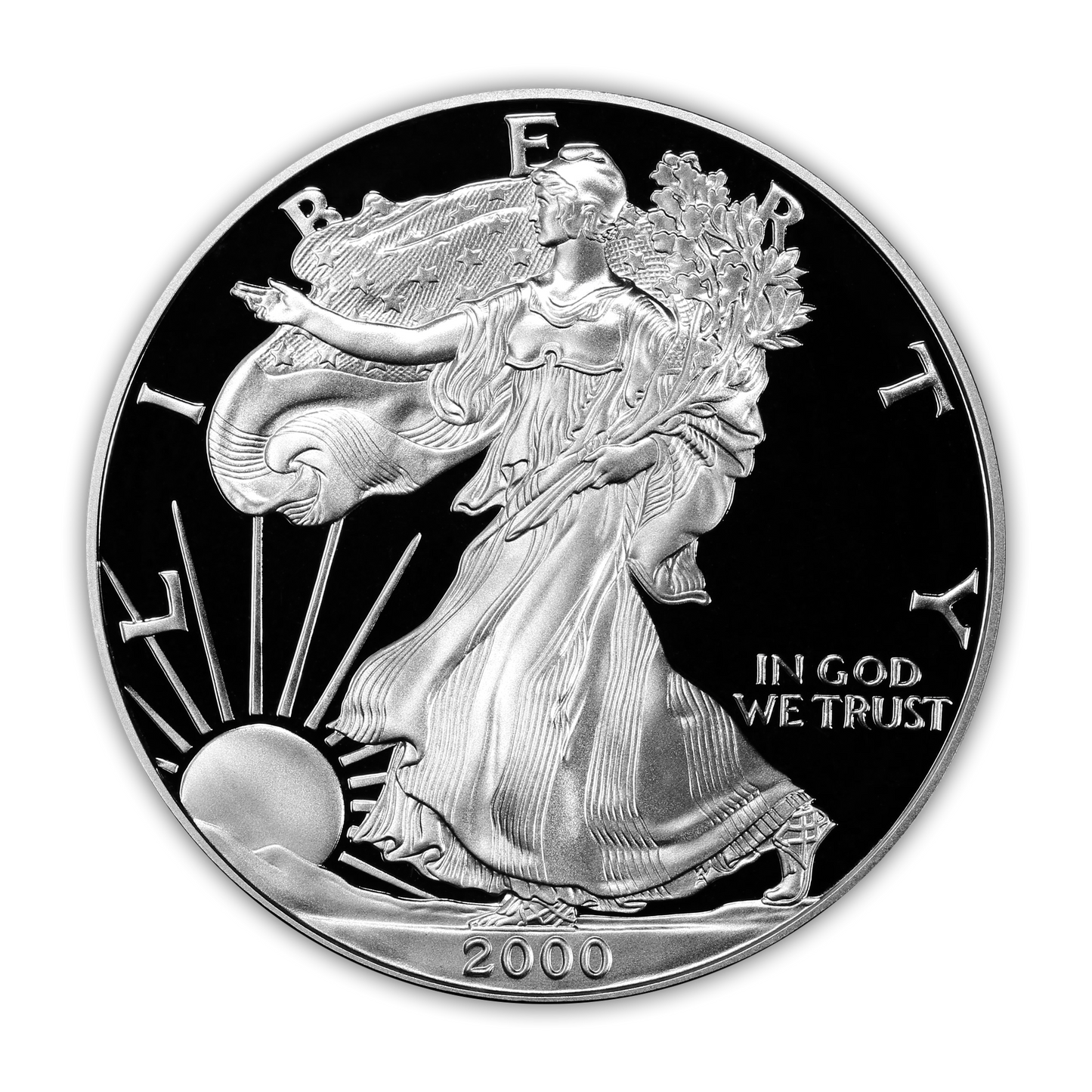 2000 Silver Eagle - Philadelphia Proof - Original Government Packaging (OGP)