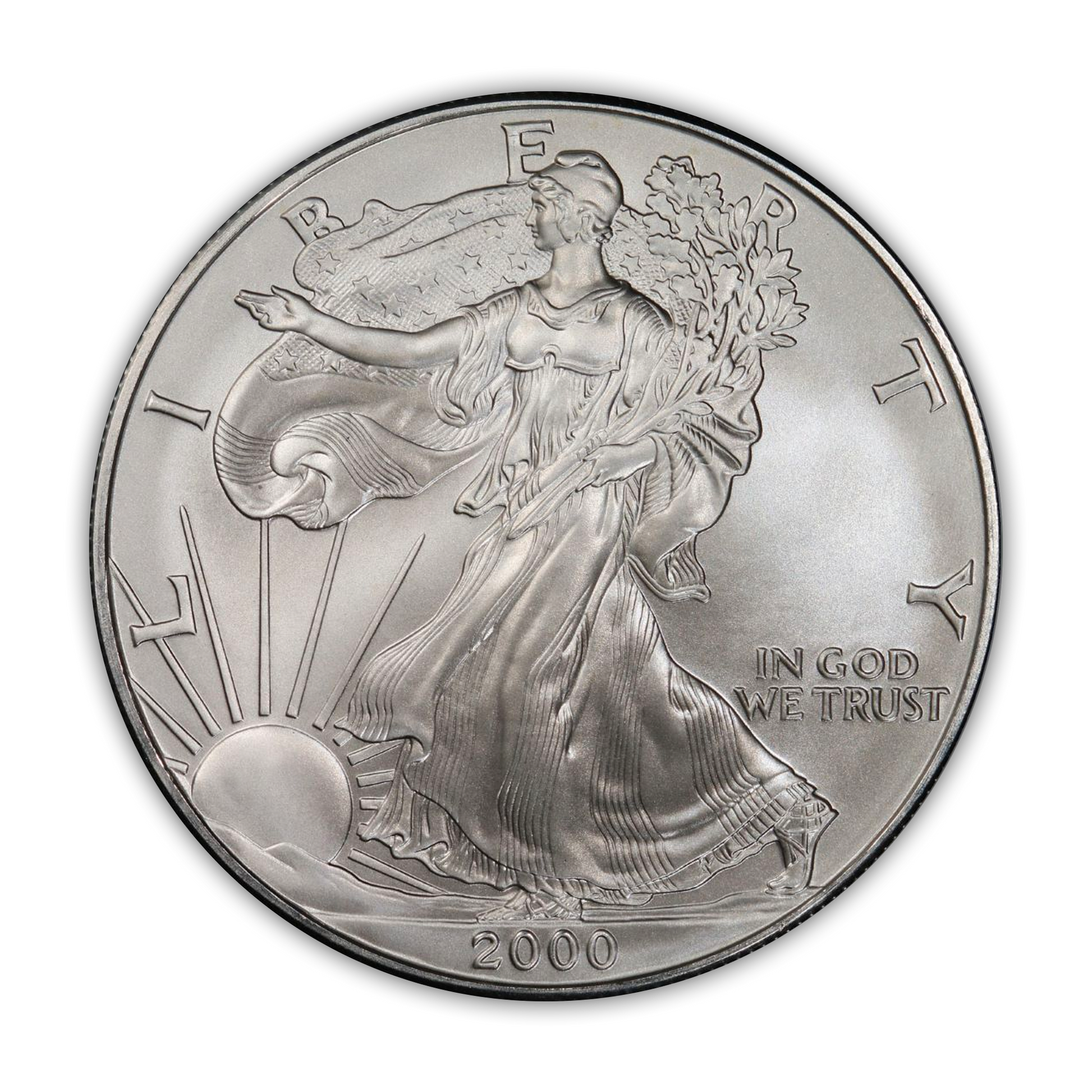 2000 Silver Eagle - Business Strike - Uncirculated - CoinsTV
