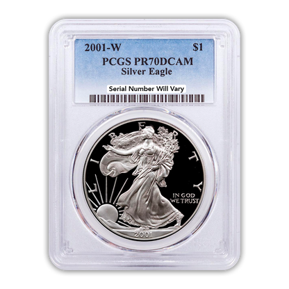 2001 Silver Eagle - Proof - PCGS PR70