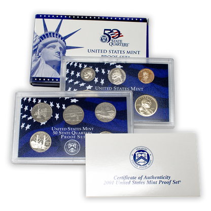 2001 US Proof Set - 10 Coins