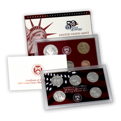2001 Silver Proof Set - 10 Coins