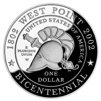 2002 West Point Academy Silver Dollar Proof - Original Government Packaging OGP