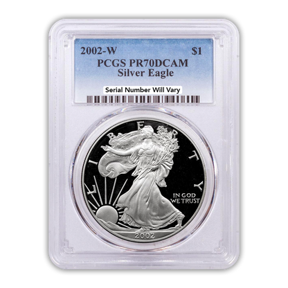 2002 Silver Eagle - Proof - PCGS PR70