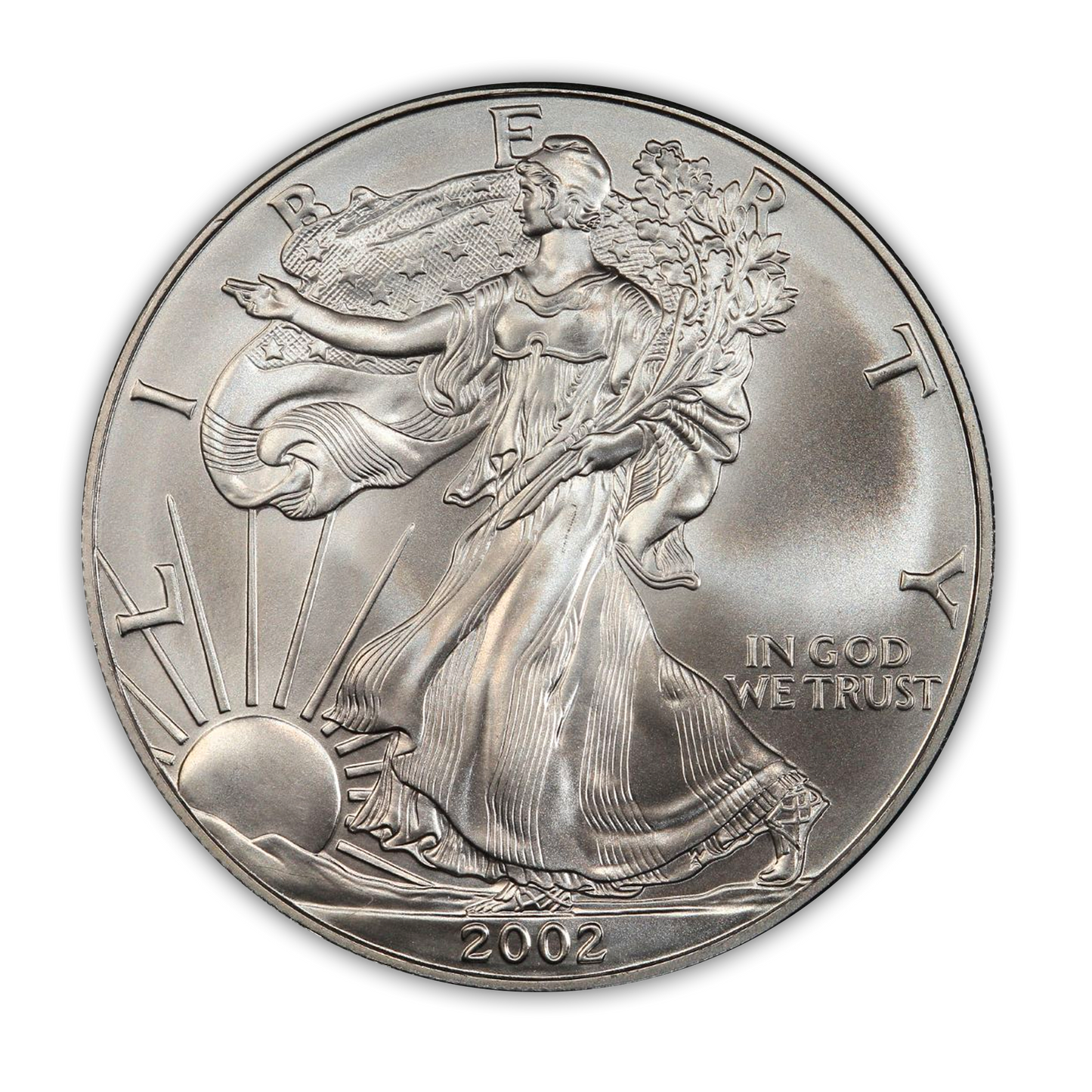 2002 Silver Eagle - Business Strike - Uncirculated - CoinsTV
