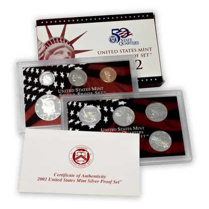 2002 Silver Proof Set - 10 Coins