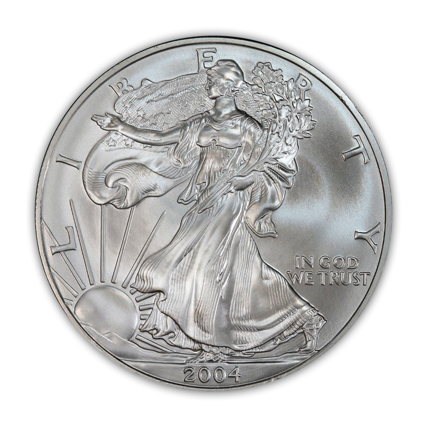 2004 Silver Eagle - Business Strike - Uncirculated - CoinsTV