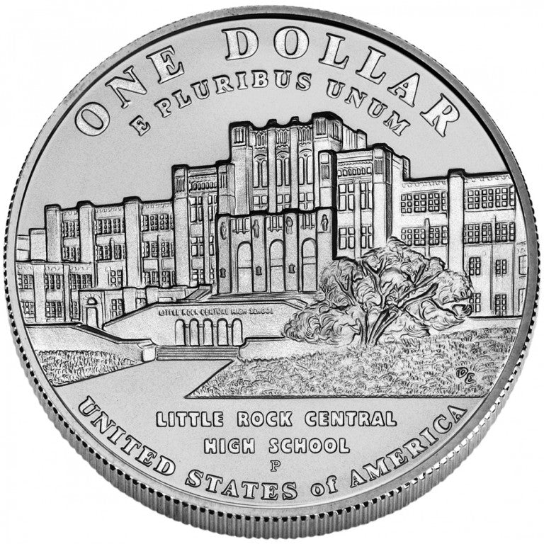 2007 Little Rock Central High Desegregation Silver Commem Dollar