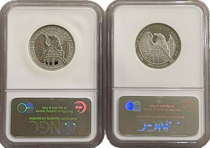 2007 $50 Platinum Eagle 10th Anniversary 2 Coin Set - NGC PF70
