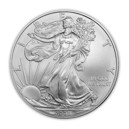 2008 Silver Eagle - West Point Burnished - Reverse of 2007 - Original Government Packaging (OGP)