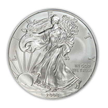 2008 Silver Eagle - Business Strike - Uncirculated - CoinsTV