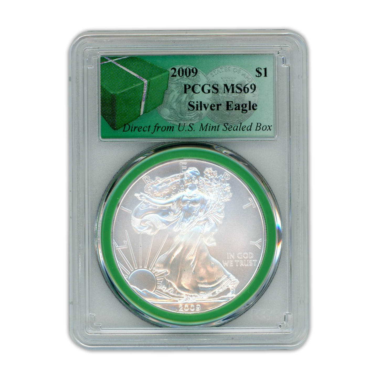 2009 American Silver Eagle - Business Strike - PCGS MS69 Monster Box Label
