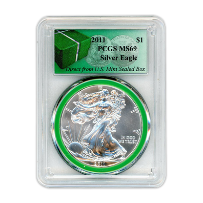 2011 American Silver Eagle - Business Strike - PCGS MS69 Monster Box Label