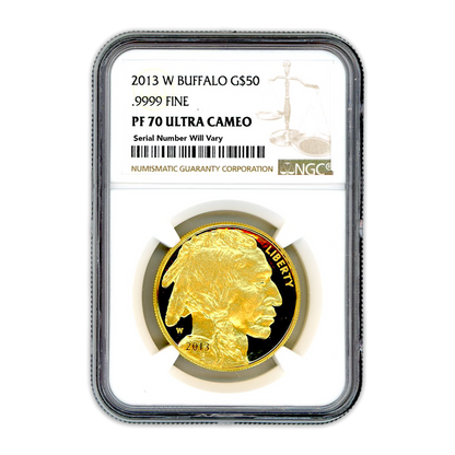 2013 $50 Gold Buffalo - 1 oz - NGC PF70