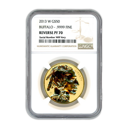2013 $50 Gold Buffalo - 1oz - Reverse - NGC PF70 - CoinsTV