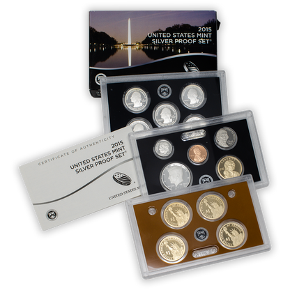 2015 Silver Proof Set - 14 Coins - CoinsTV
