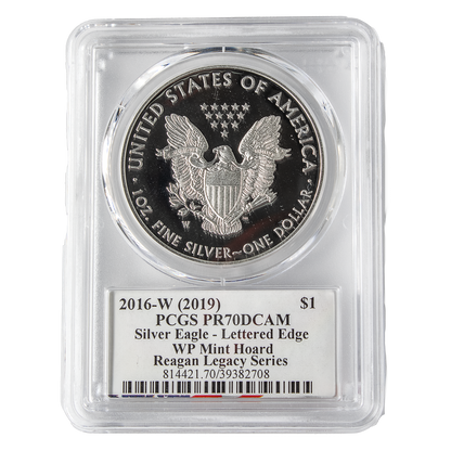2016-W Silver Eagle - 2019 Mint Hoard - PCGS PR70DCAM Michael Reagan Label