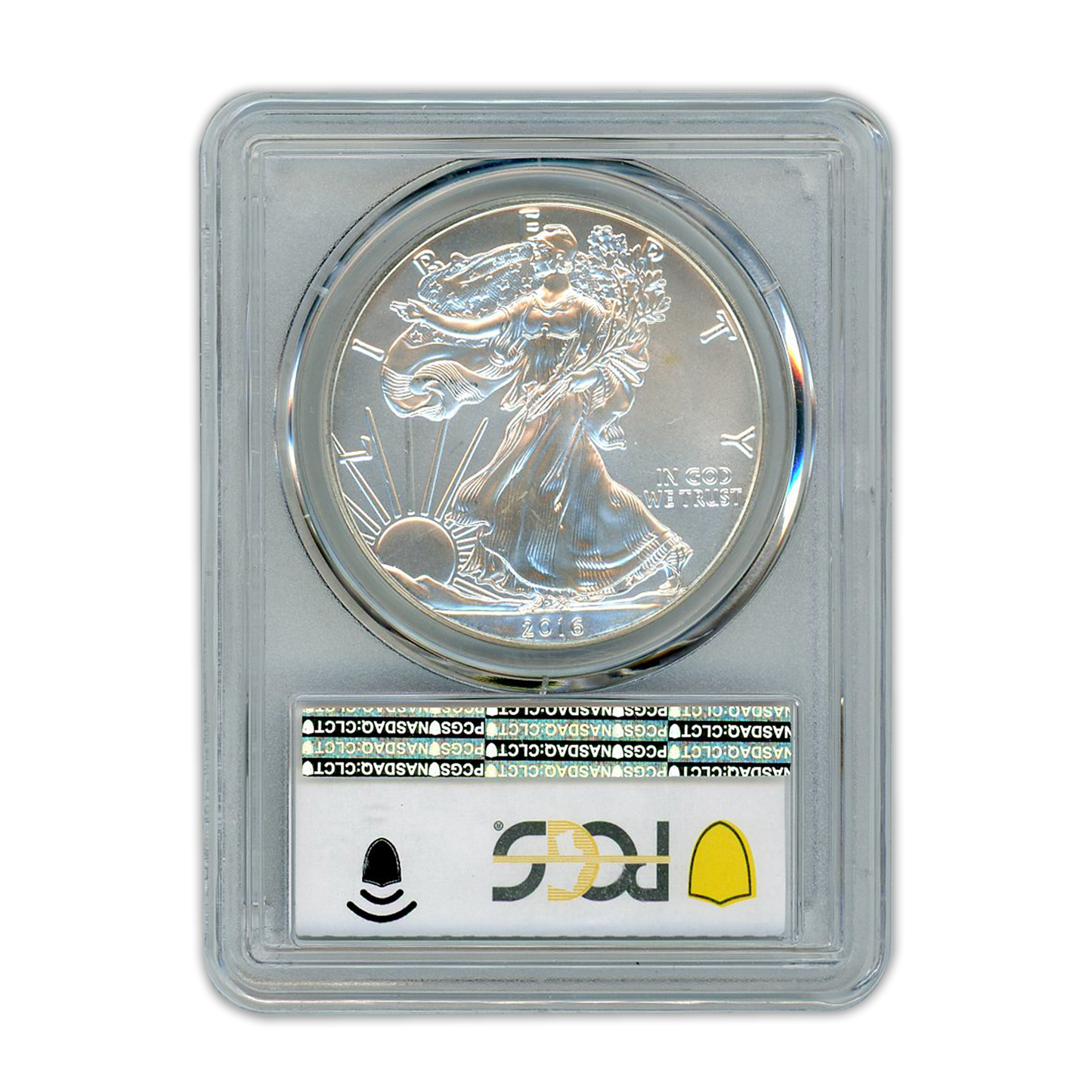 2016 Silver Eagle - Mint Error - Struck Through Reverse PCGS MS68