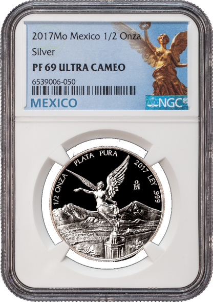 2017 Mexico Libertad - 1/2 Oz Silver Proof - NGC PF69