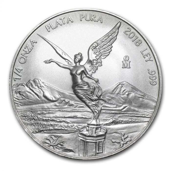 2018 Mexico Libertad - 1/4 Oz Silver - Mexico City Mint - Brilliant Uncirculated