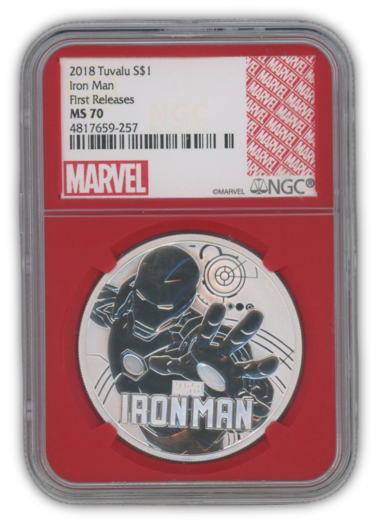 2018 Iron Man 1 Oz Silver - NGC MS70 Red Core