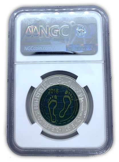 2018 25E Bi-Met Anthropocene Silver - Niobium 1 oz Silver - Austrian Mint - NGC MS70 - CoinsTV
