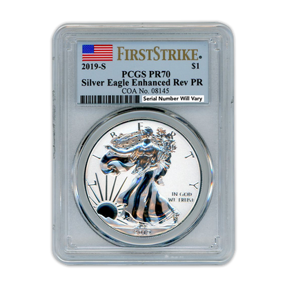 2019-S Silver Eagle Enhanced Reverse PCGS Proof 70