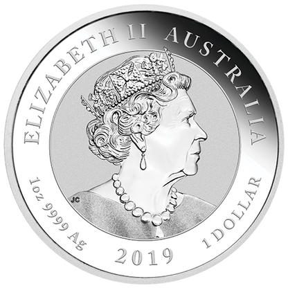 2019 Double Dragon 1 Oz Silver - Perth Mint- Brilliant Uncirculated