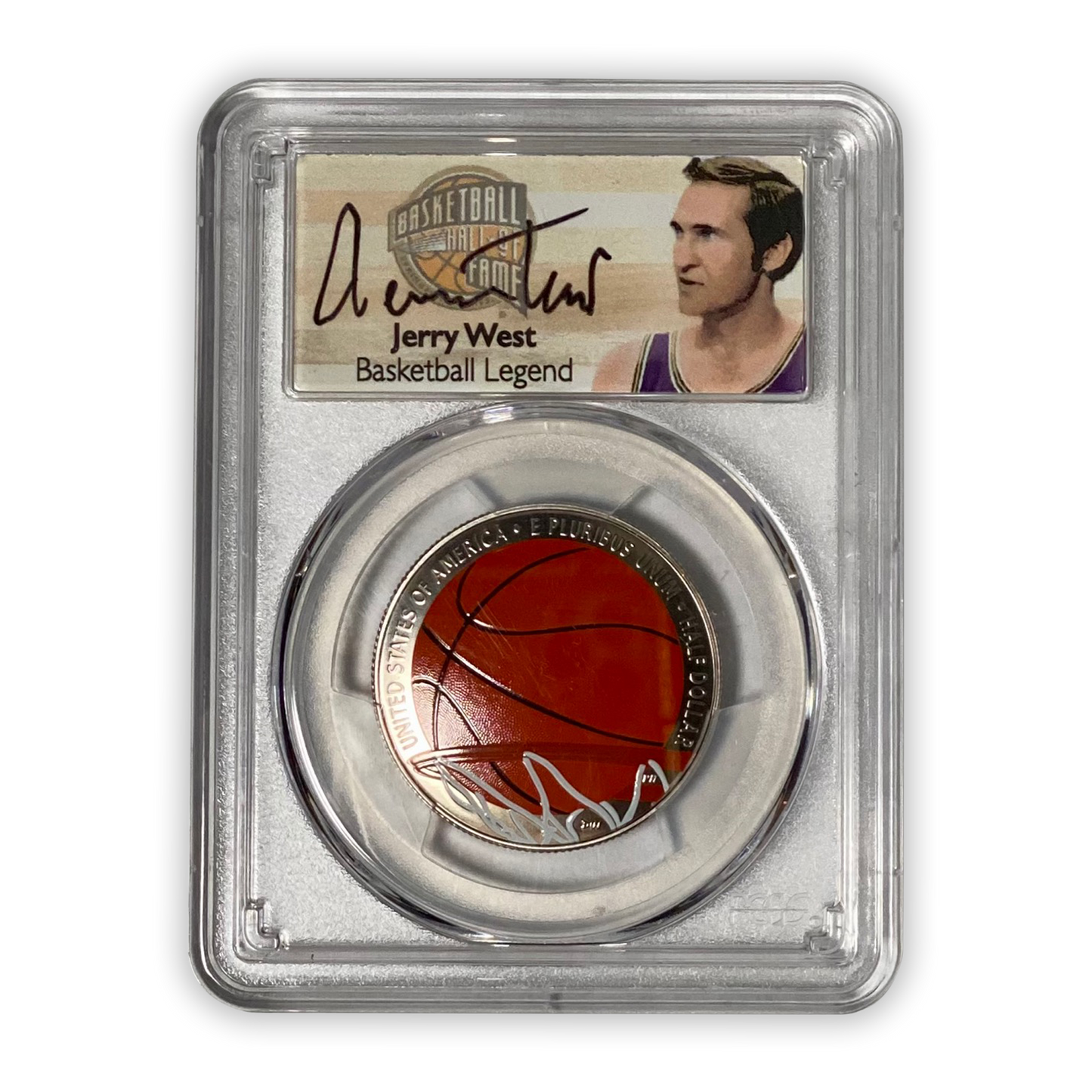 2020 S Colorized Basketball Hall of Fame Commemorative Half Dollar - PCGS PR70 FDOI Jerry West Autographed