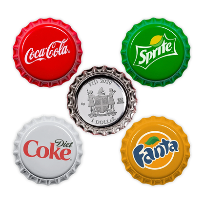 2020 Coca-Cola Vending Machine 4-Set $1 Bottle Cap Coins