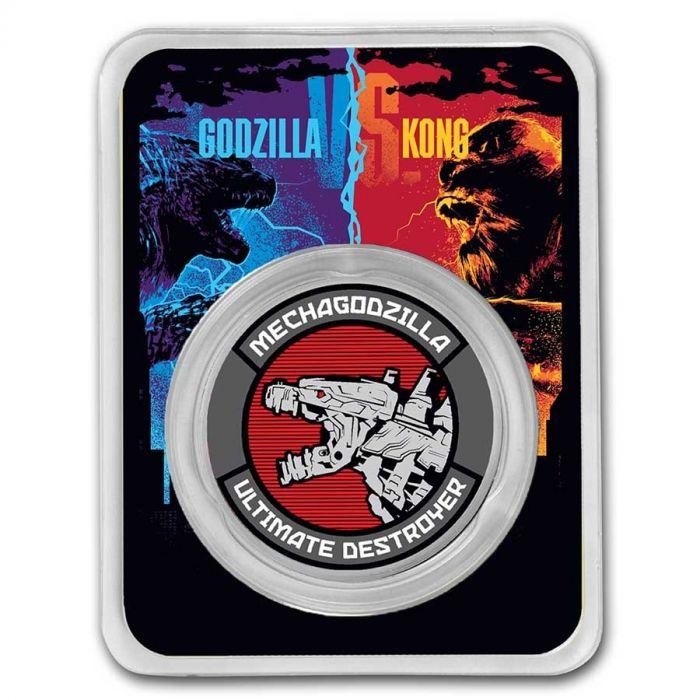 2021 Godzilla and Kong Collection - Mechagodzilla Colorized 1 Oz Silver