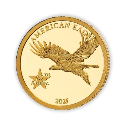 2021 Barbados 100th Anniversary of the American Eagles 0.5 gram Gold