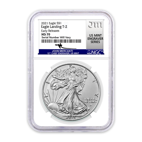 2021 Silver Eagle - Business Strike - Type 2 - NGC MS70 ER Early