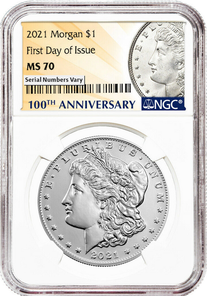 2021 P Morgan Silver Dollar - NGC MS70 First Day of Issue