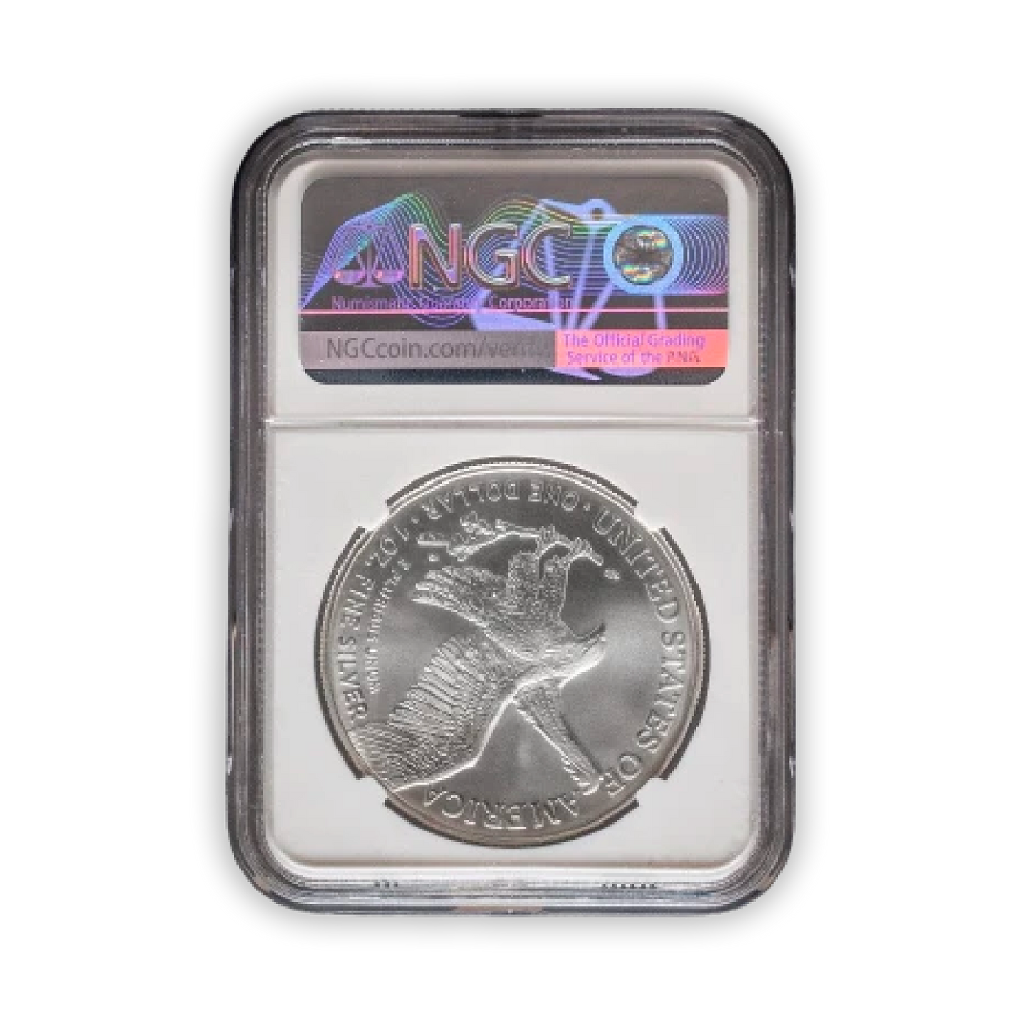 2021 Silver Eagle - Business Strike - Type 2 - NGC MS70 FDOI First Day of Issue Rhett Jeppson Signature Label