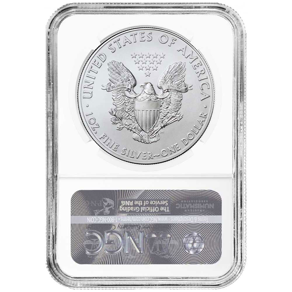 2021 Silver Eagle - Business Strike - Type 1 - NGC MS70 Brown Label - CoinsTV