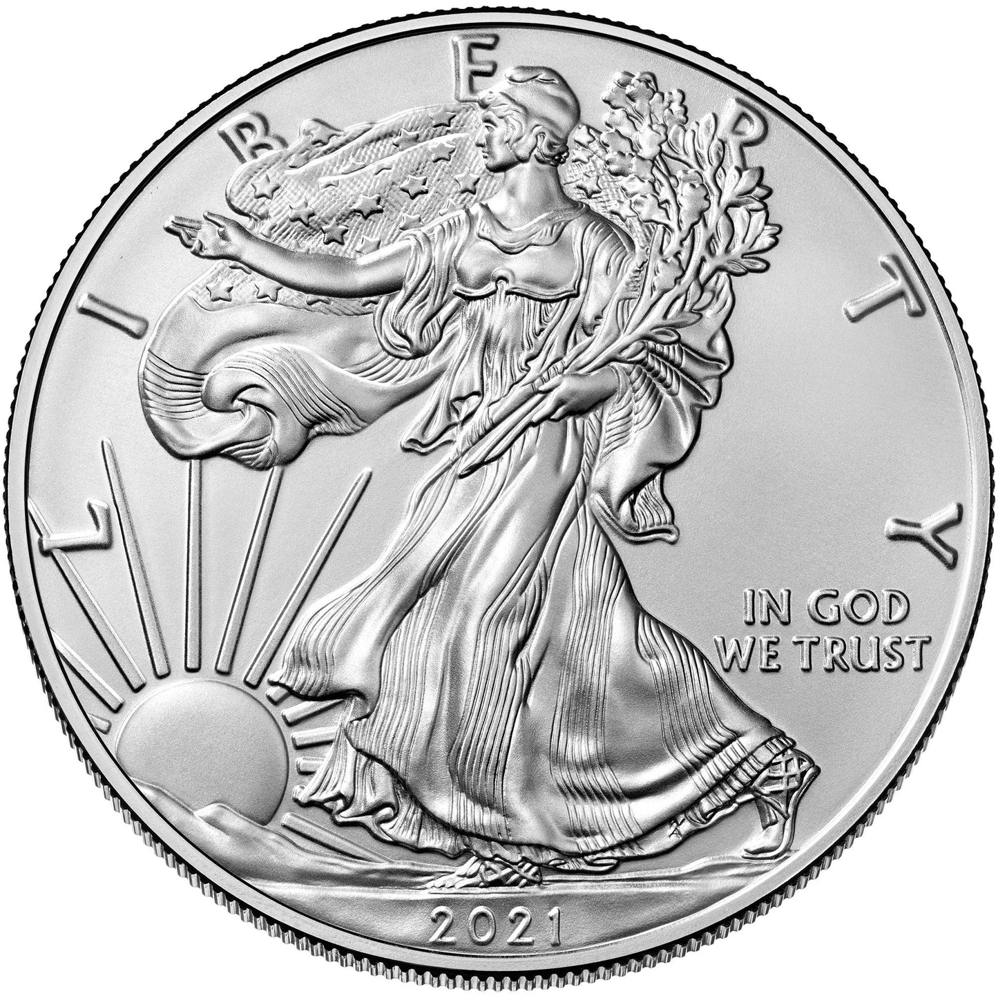 2021 Silver Eagle - Business Strike - Type 1 - NGC MS70 FDOI First Day of Issue Rhett Jeppson Signature Label