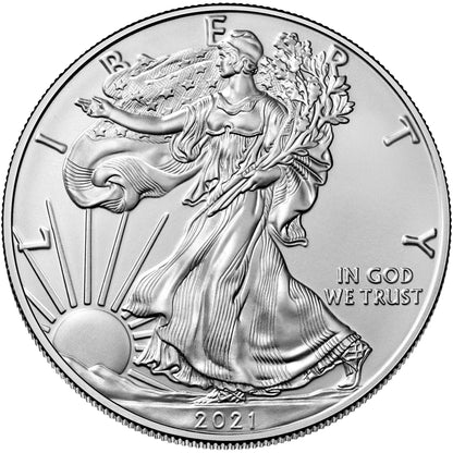 2021 Silver Eagle - Business Strike - Type 1 - PCGS MS70 FS First Strike Flag Label - CoinsTV