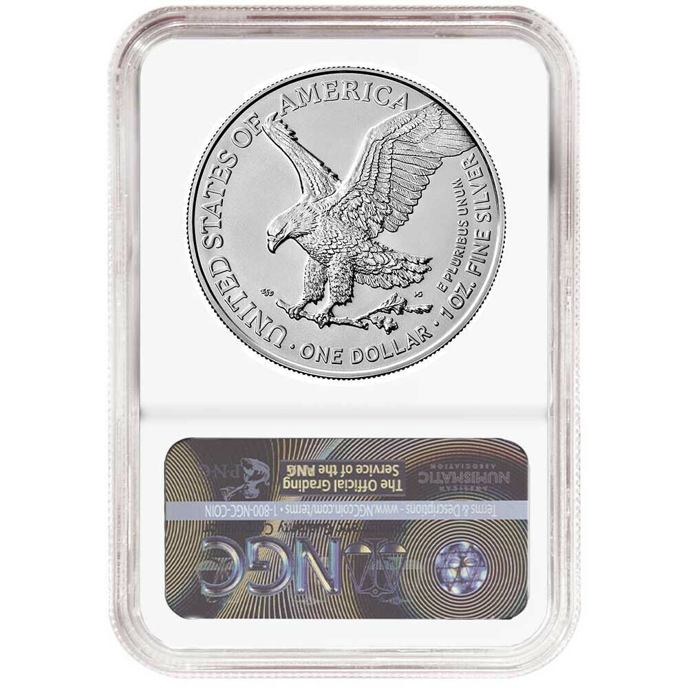 2021 Silver Eagle - Business Strike - Type 2 - NGC MS70 ER Early Release Mercanti Label