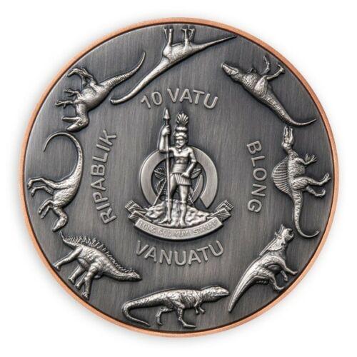 2021 Tyrannosaurus Rex Double Silver Giant - Vanuatu- 5 oz Bimetal