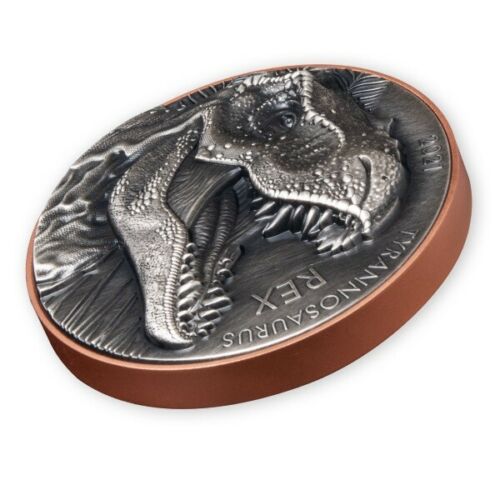 2021 Tyrannosaurus Rex Double Silver Giant - Vanuatu- 5 oz Bimetal
