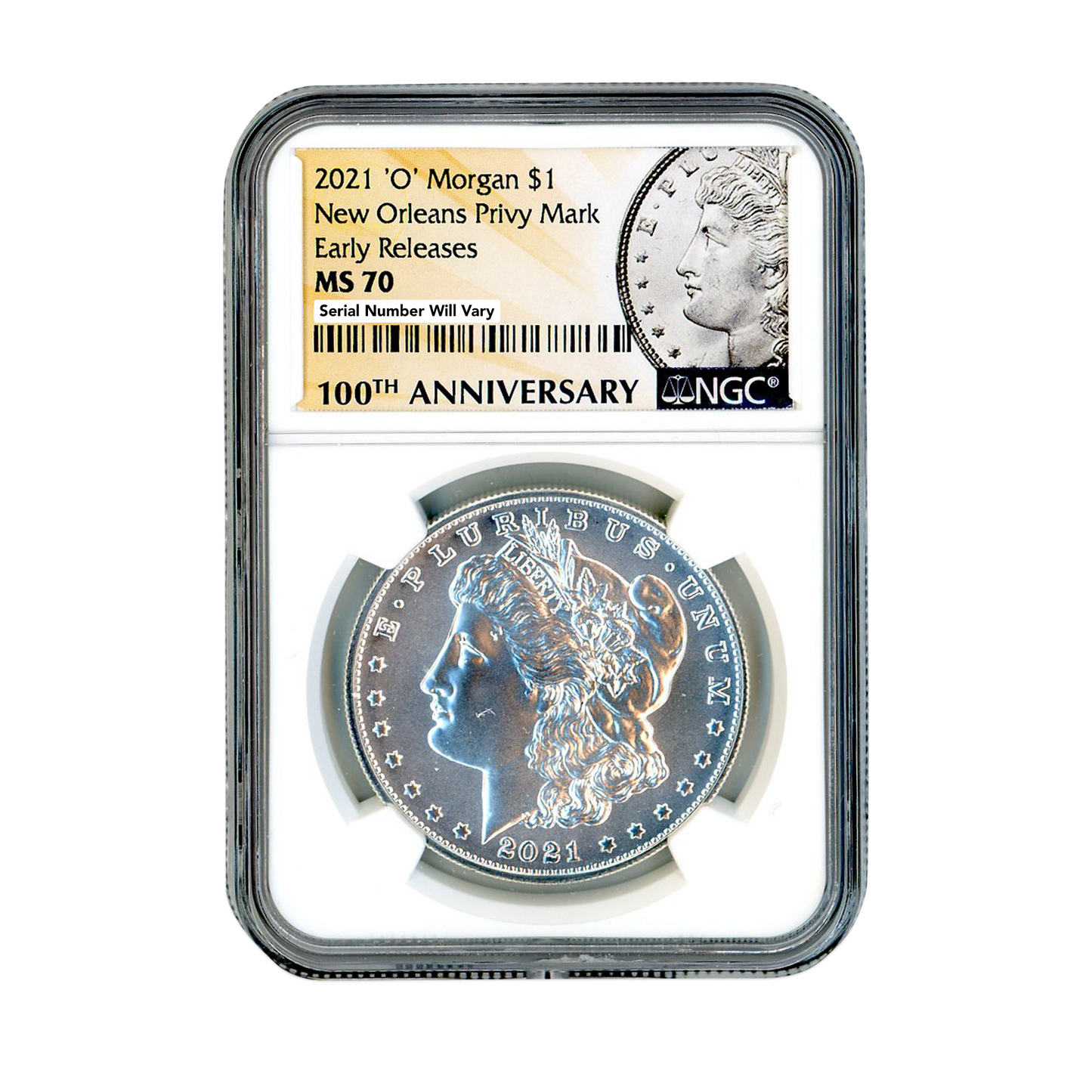 2021 'O' Morgan Silver Dollar Privy Mark - Early Releases - NGC MS70