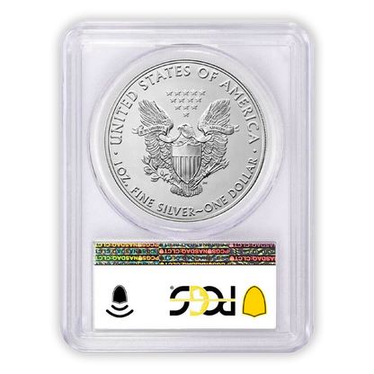 2021 (P) Silver Eagle - Business Strike - Type 1 Emergency Production - PCGS MS70 FDOI First Day of Issue Philadelphia Label - CoinsTV
