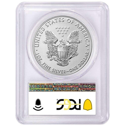 2021 (S) Silver Eagle - Business Strike - Type 1 Emergency Production - PCGS MS70 FDOI First Day of Issue San Francisco Label