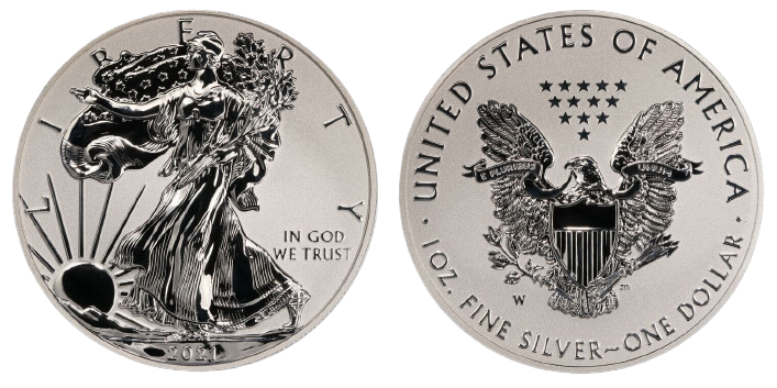 2021 (W) Silver Eagle Type 1 Reverse Proof in Capsule