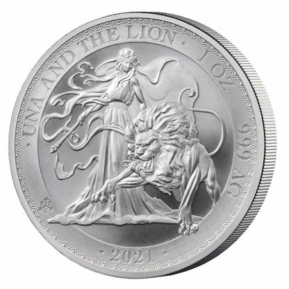 2021 1 oz St Helena Una and the Lion .999 Silver Coin - Brilliant Uncirculated
