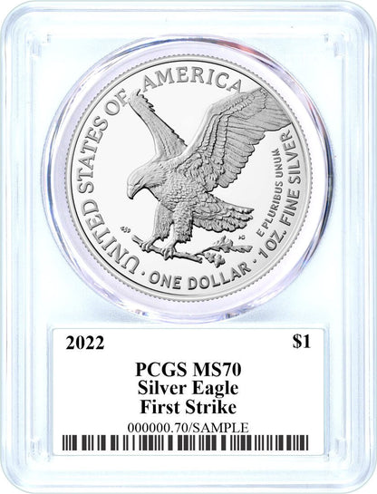 2022 Silver Eagle - Business Strike - PCGS MS70 FS First Strike Emily Damstra Label