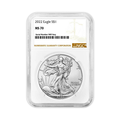 2022 Silver Eagle - Business Strike - Type 2 - NGC MS70 Brown Label