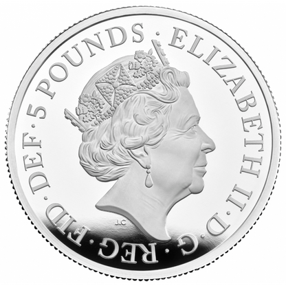2022 Britain Tudor's Beasts Lion 2 oz Silver Brilliant Uncirculated