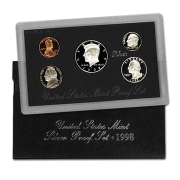 1998 Silver Proof Set - 5 Coins - CoinsTV